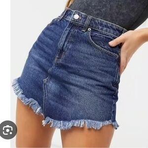 Free People Bauley Denim Mini Skirt
